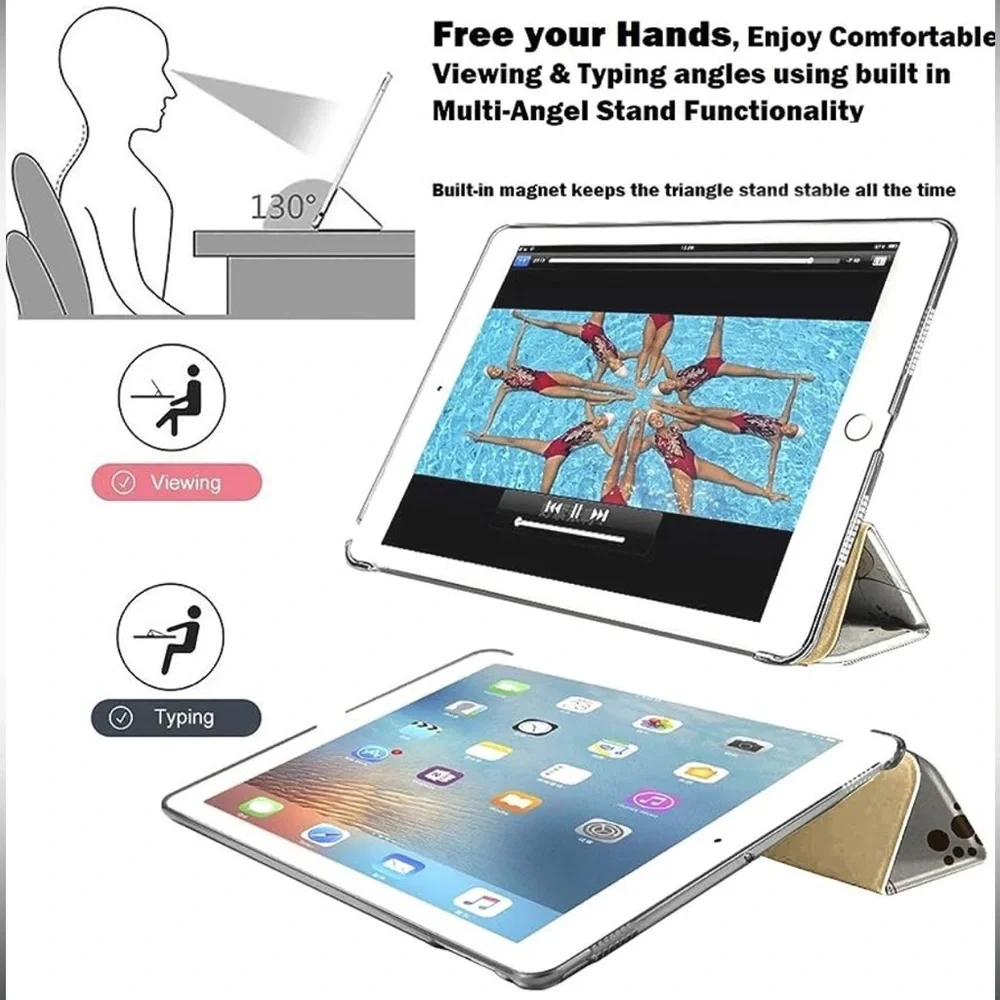 DuraSafe Cases iPad PRO 12.9” 1 Gen Printed PC Back Cover Watercolor Lily Flower